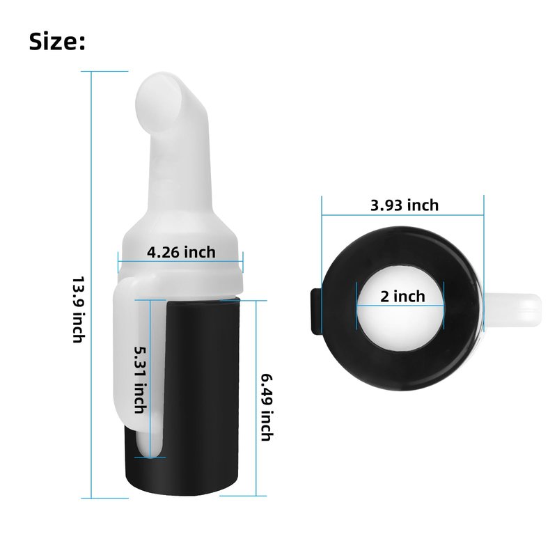Roykaw Golf Cart Sand Bottle Sand Pot with Holder Universal Divot Filler Sand Bottle Compatible with EZGO, Club Car and Yamaha Models, Large Volume & No Drilling Required, Included Mounting Components