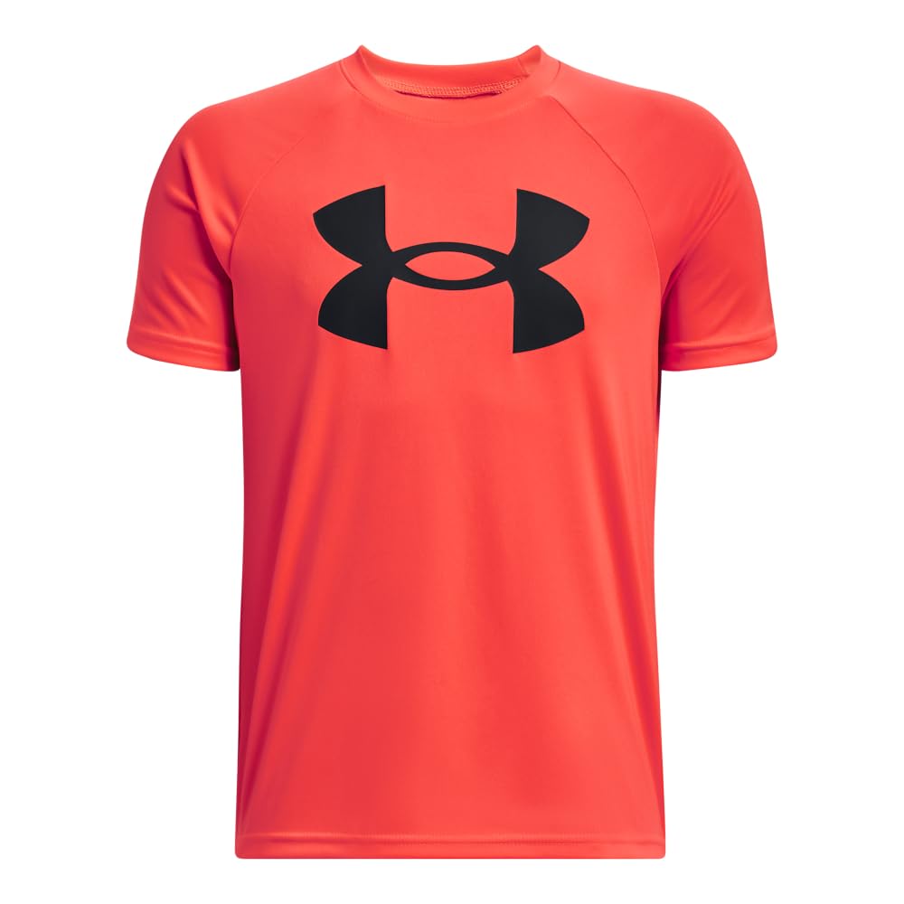 Under Armour Boys Tech Big Logo Short Sleeve T-Shirt, (628) Beta / / Black, X-Large