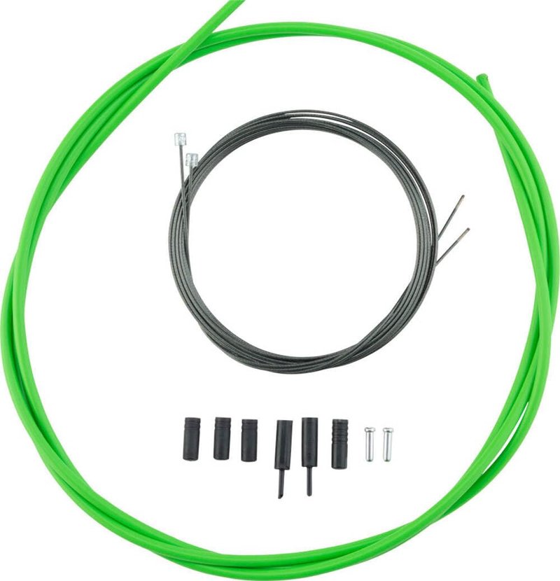 Shimano Optislick Derailleur Cable and Housing Set Green, One Size