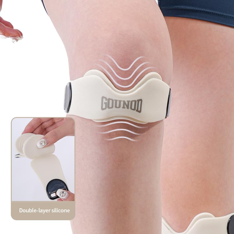 Patellar Tendon Support Strap - Silicone Knee Brace for Pain Relief | 2 Pack, Black for Sports & Activities