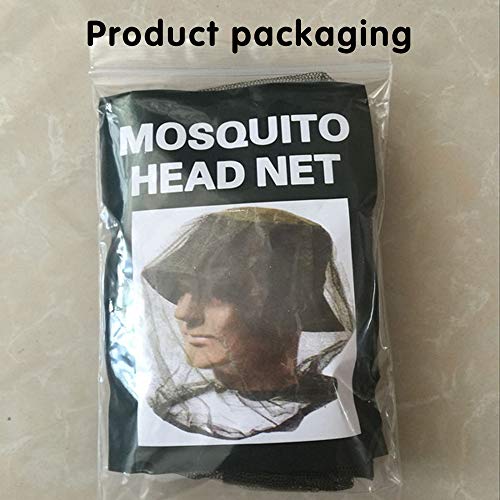 Cuayaes 3Pcs Premium Head Net Face Mesh, Mosquito Hat Mask Head Cover for Camping Hiking Fishing Climbing, Protecting from Bee Mosquito Gnats