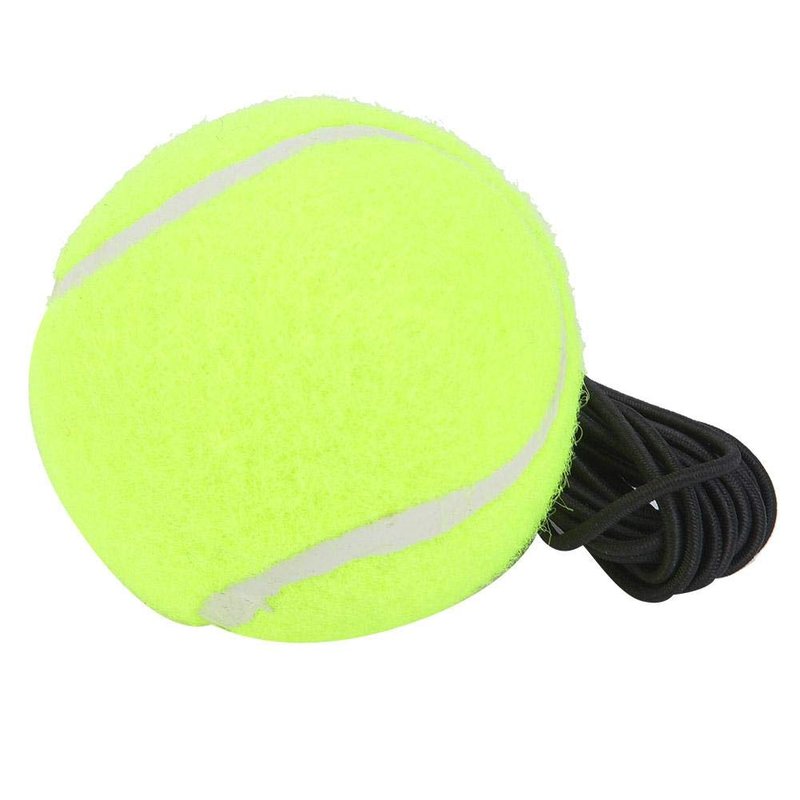 Tennis Beginner Training Ball with Elastic Rubber String for Single Practice - Parking Aid, Woolen Rubber Trainer