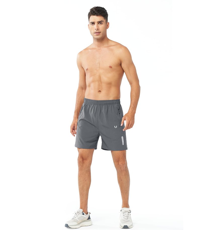 NORTHYARD Men's Athletic Running Shorts Quick Dry Workout Shorts 7"/ 5"/ 9" Lightweight Sports Gym Basketball Tennis Hiking Exercise SMOKEGREY-5inch 2XL