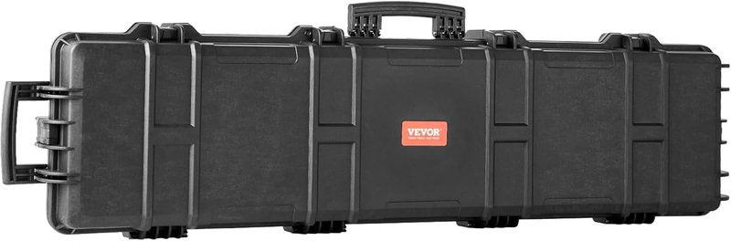 VEVOR Hard Rifle Case - 50 Inch Lockable Storage with Waterproof Foams | Durable Black Design