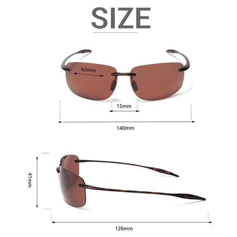 JULI Sports Sunglasses for Men Women TR90 Rimless Frame for Running Fishing Golf Surf Driving 8009 (Rose Pink)
