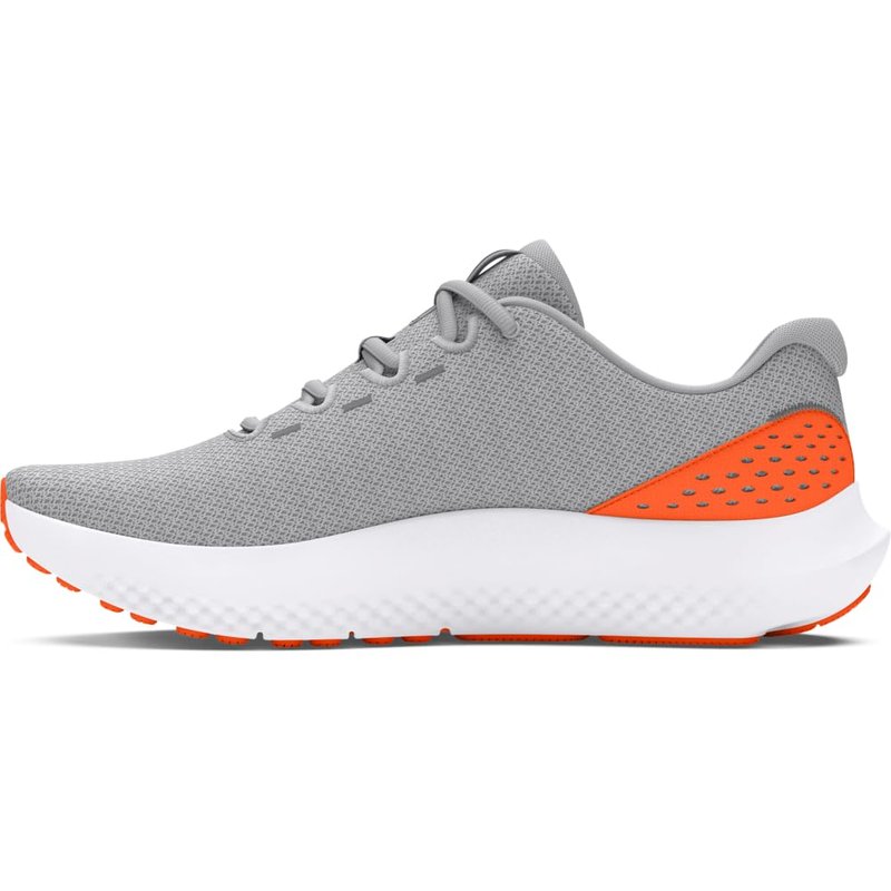 Under Armour Men's Charged Surge 4, (104) Mod Gray/White/Team Orange, 14, US