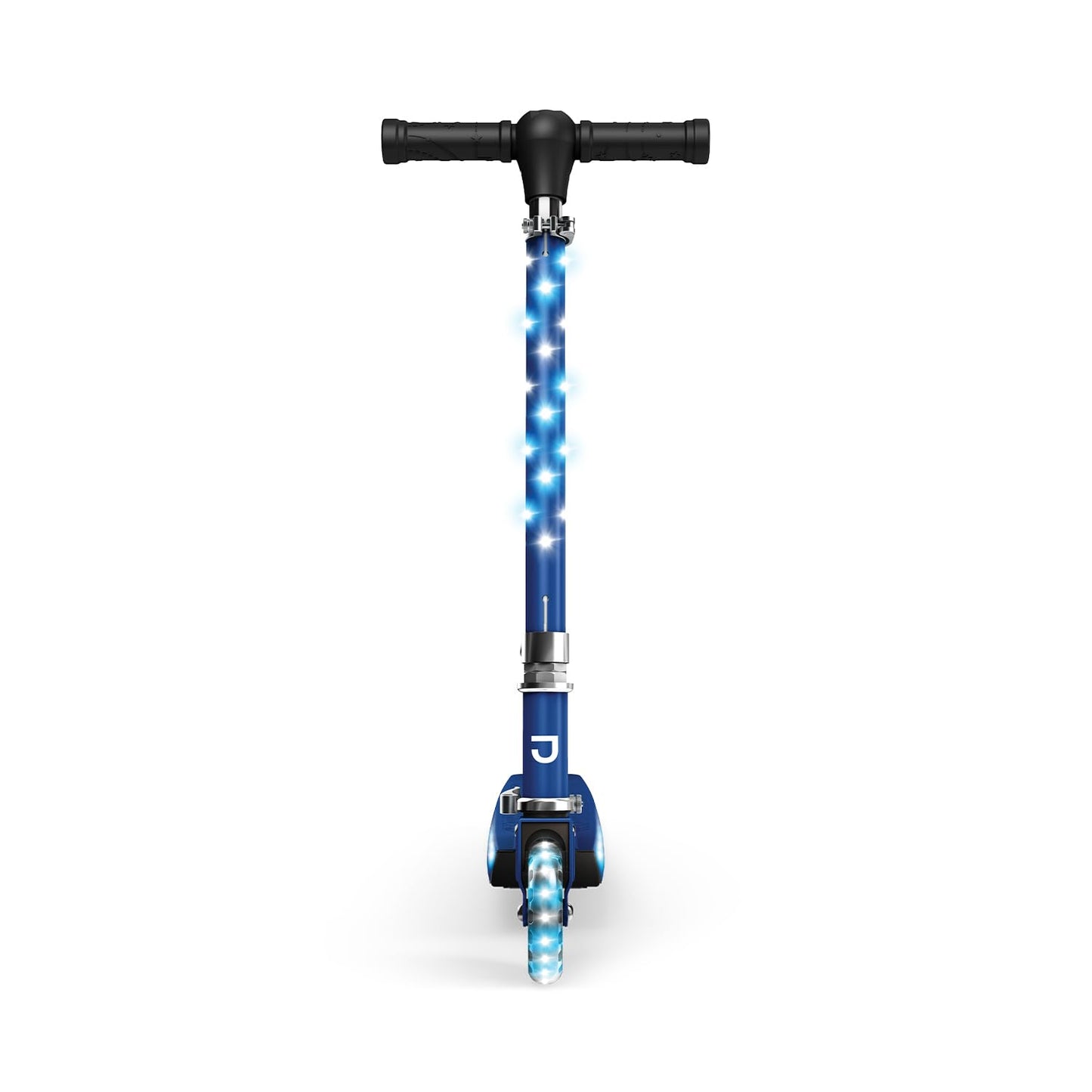 Jetson Scooters - Jupiter Kick Scooter (Blue) - Collapsible Portable Kids Push Scooter - Lightweight Folding Design with High Visibility RGB Light Up LEDs on Stem, Wheels, and Deck