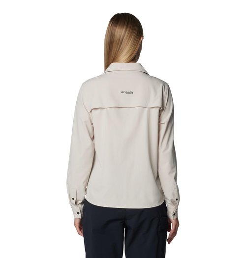 Columbia Women's Summit Valley Woven Long Sleeve Shirt, Dark Stone, Large