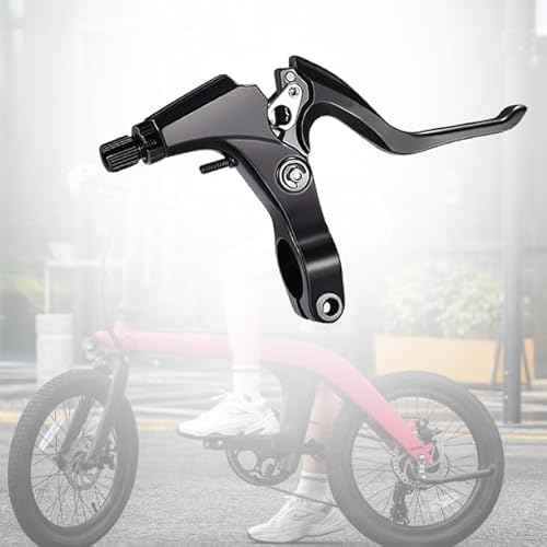 Generic A Pair Bicycle Brake Lever Bike Brake Handle Bike Brake Levers of Universal Aluminum Alloy Bike Cycling Equipment Accessory for Mountain Road Folding Mountain Kids Bike 2.2cm Diameter (Black)