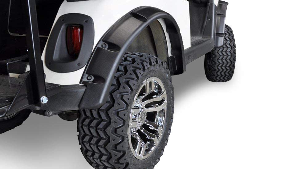 Golf Cart Accessories 4-PCS Fender-Flares Front & Rear for EZGO RXV 2008-2015 Original Models, with Mounting Hardware (Not Fit Modified Carts)