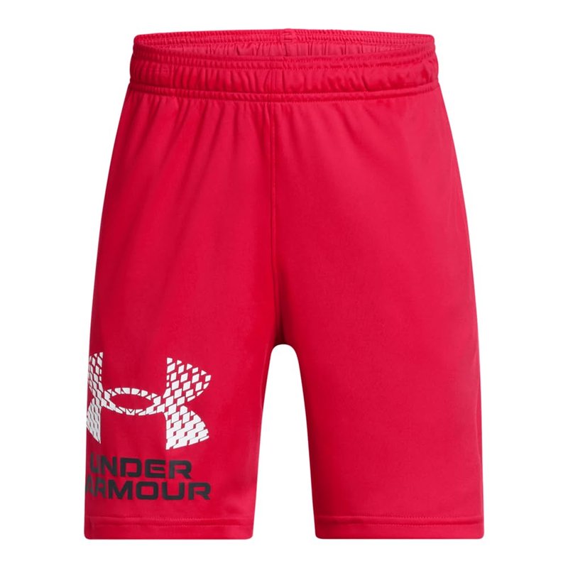 Under Armour Boys Tech Logo Shorts, (600) Red / / White, Large Plus