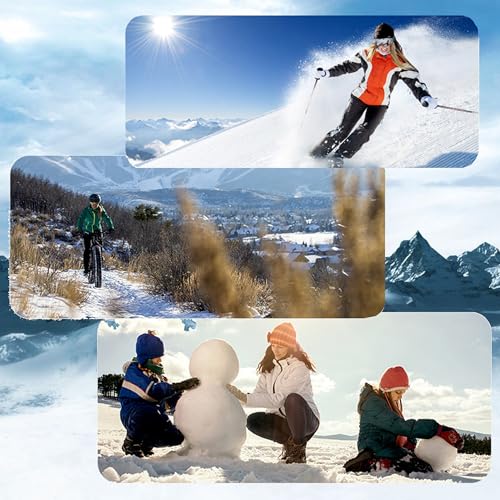 Ski-Gloves for Men Women, Winter Warm Mittens Water-Repellent Windproof for Cold Weather, Snowboarding, Driving