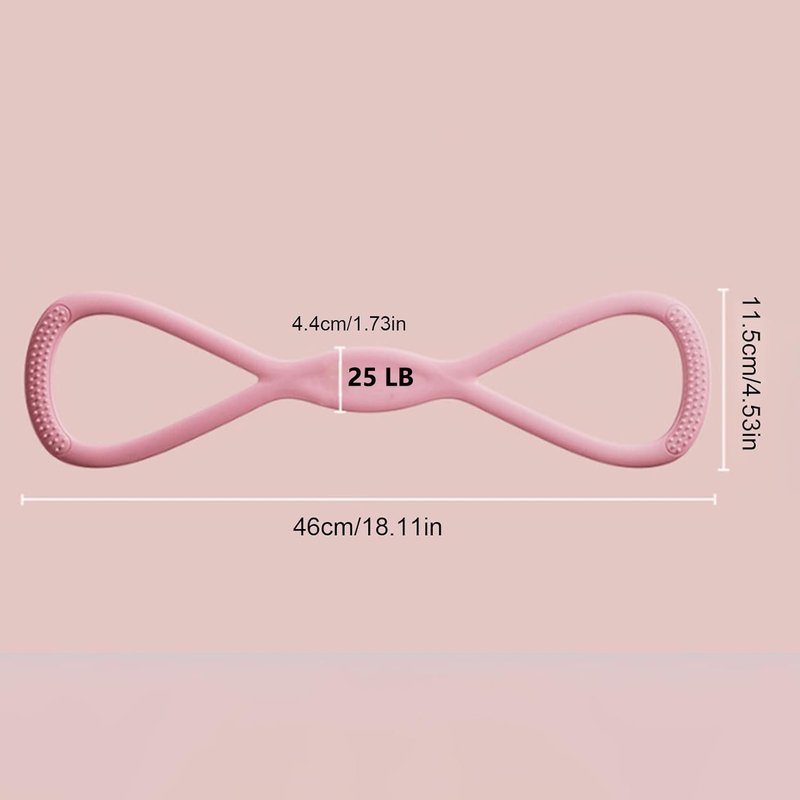 Figure 8 Resistance Bands for Exercise Women Men, 8 Shaped 25LB Resistance Rubber Band for Arms, Back, Shoulder Stretch