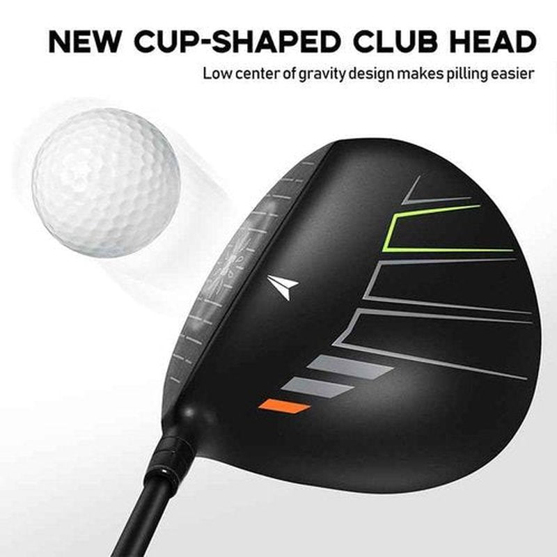 HUAEN Mens Driver Golf Club,Titanium Drive and Graphite Regular 10.5 Degree Right Handed 460CC, Black