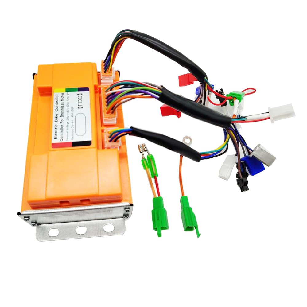 ChongXiao Intelligent Brushless Sine Controller 36V 48V 60V 72V 84V 2000W Maximum Current 50A Aluminium Alloy E-Bike Brushless Motor Controller for Electric Bicycle Scooter