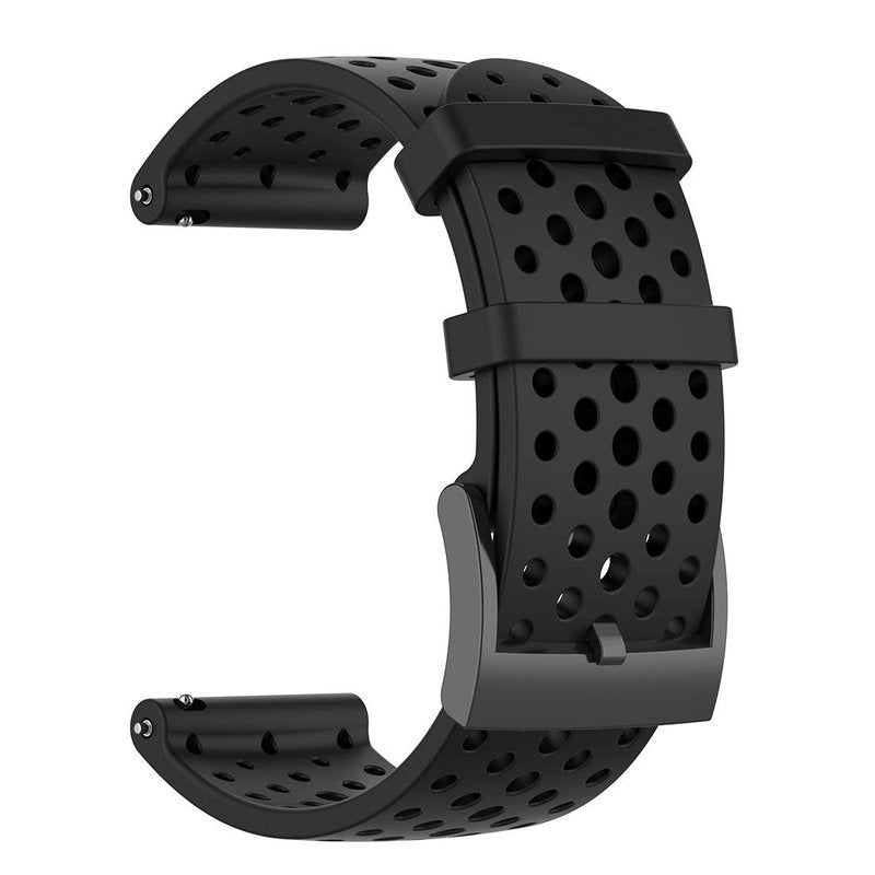 MOTONG For Suunto D5 Replacement Band - 24mm Repalcement Silicone Wrist Strap Band For Suunto D5/ Suunto Spartan Sport Wrist HR BARO/Suunto 9 Baro(Silicone Black)