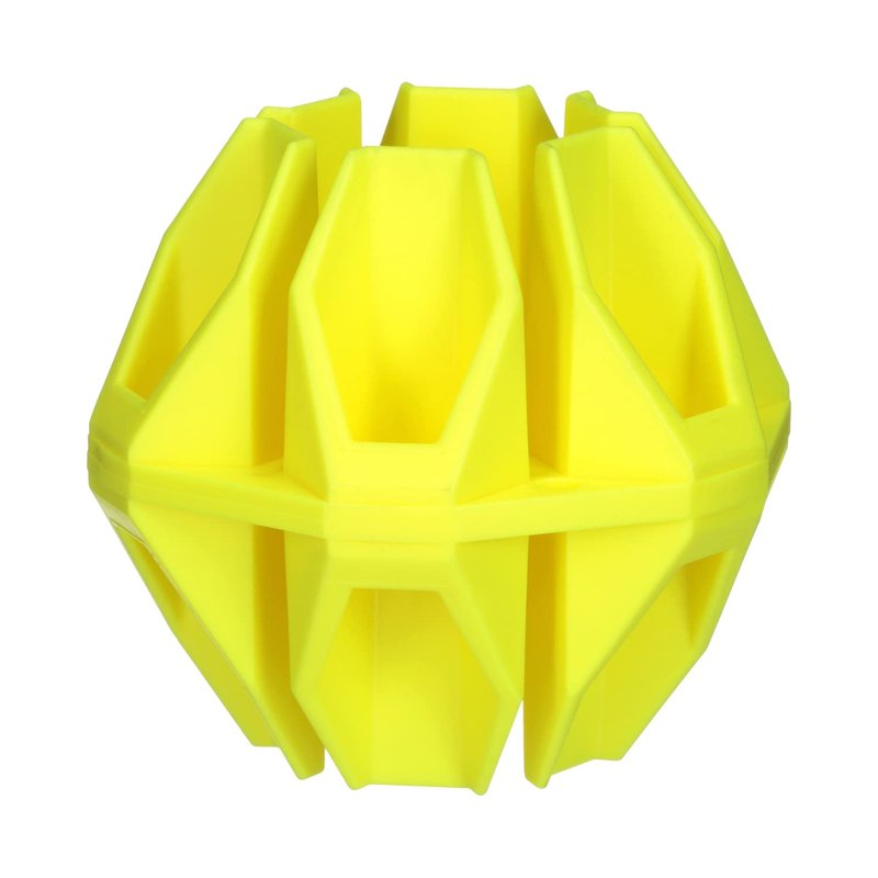 BIRCHWOOD CASEY Ground Strike Hex Target Ball for Outdoor Shooting - Durable Long-Lasting Highly Visible Yellow 6" Ball Resealable Target Rated for All Calibers from .22 up