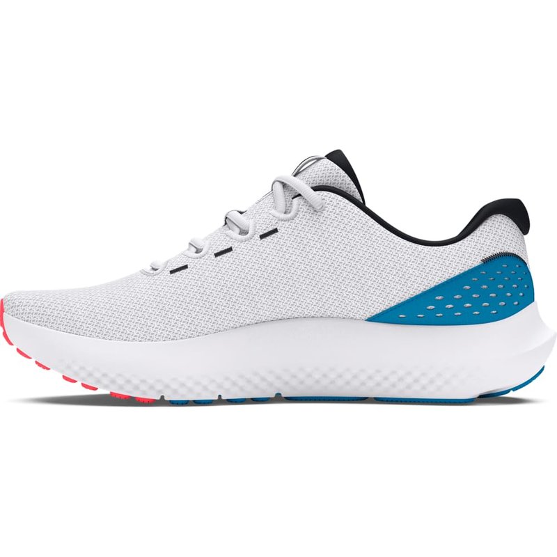 Under Armour Men's Charged Surge 4, (102) White/Capri/Black, 15, US
