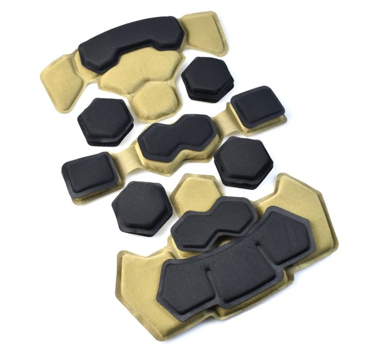 Tactical Fast Helmet Pads Set Military Memory Foam Pad Protective Mat Airsoft Helmet Padding Kit, Universal Replacement Motorcycle Tactical Cushions Mats (Tan)