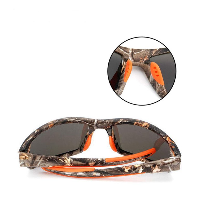 Polarized Camo Sunglasses for Men Women Fishing Sports glasses outdoor Hunting UV Protection sunglasses (Camo Frame/Grey Lens) …