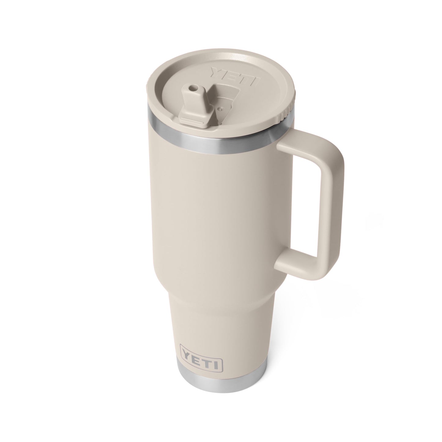 YETI Rambler 40 oz Travel Mug with Flip Straw Lid – Stainless Steel, Vacuum Insulated, Leakproof, Cup Holder Friendly, Cape Taupe