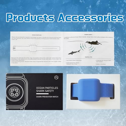 TEE-TEA Magnetic Shark Deterrent Wristband - Shark Repellent Strap for Surfing, Scuba Diving, Snorkeling, Swimming & Ocean Water Sports | Portable Anti Shark Device for Men Women Kids
