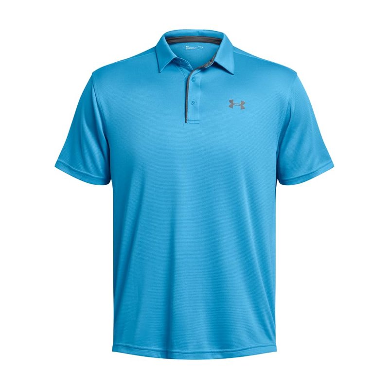 Under Armour Men's Tech Golf Polo, (421) Capri / / Pitch Gray, X-Small