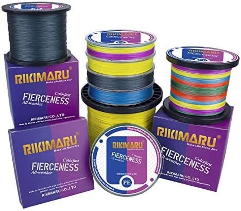 Braided Fishing Line - Abrasion Resistant Superline with Zero Stretch | Extra Thin Diameter, 327-1094 Yds, 4-180LB