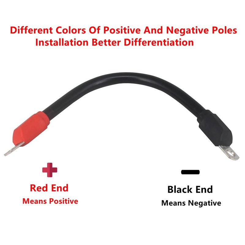 Golf Cart Battery Cable,HKOO Golf Cart Battery Cable Set for Club Car DS 1995-Up 48 Volt 4 Gauge (Set of 5)