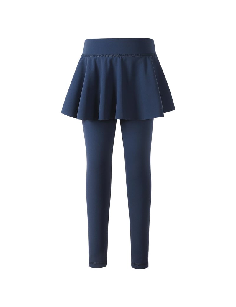 Hvididan Leggings with Skirt for Girls, Navy Blue Size 6 Uniform Pants School for Girls Kids