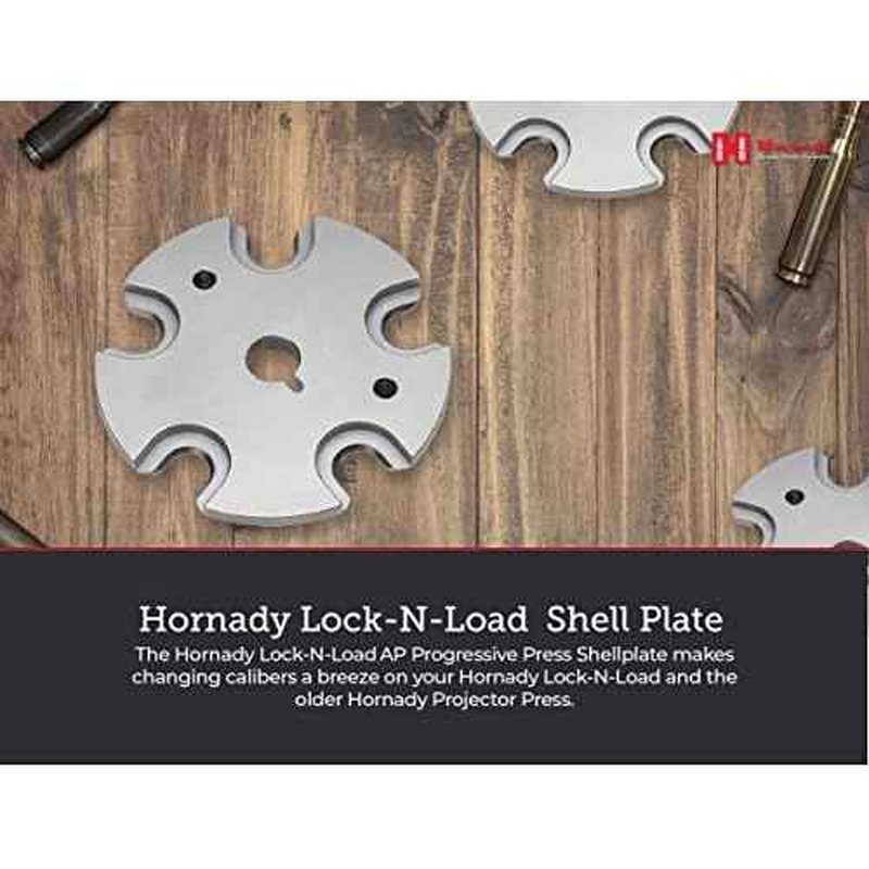 Hornady Lock N Load Shell Plate - for Reliable Caliber Changes on Your Lock-N-Load Press - Each Plate Works with Multiple Calibers - Easy Case Insertion - 56 Shell Plate
