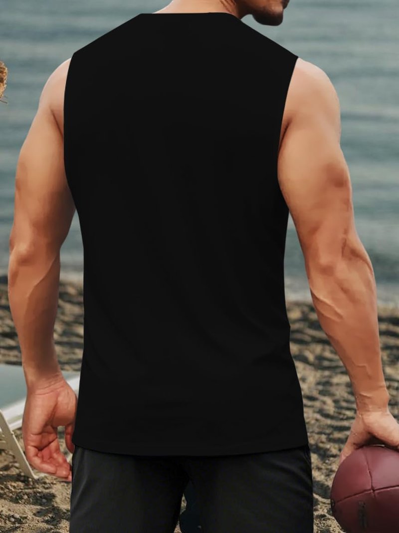 Indoner Mens Graphic Tank Tops Workout Sleeveless Shirts Hawaiian Palm Tree Vacation Tanks for Men Summer Beach T-Shirt