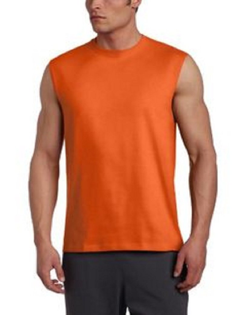 Russell Athletic Men's Cotton Basic Muscle,Basic Burnt Orange,XXX-Large