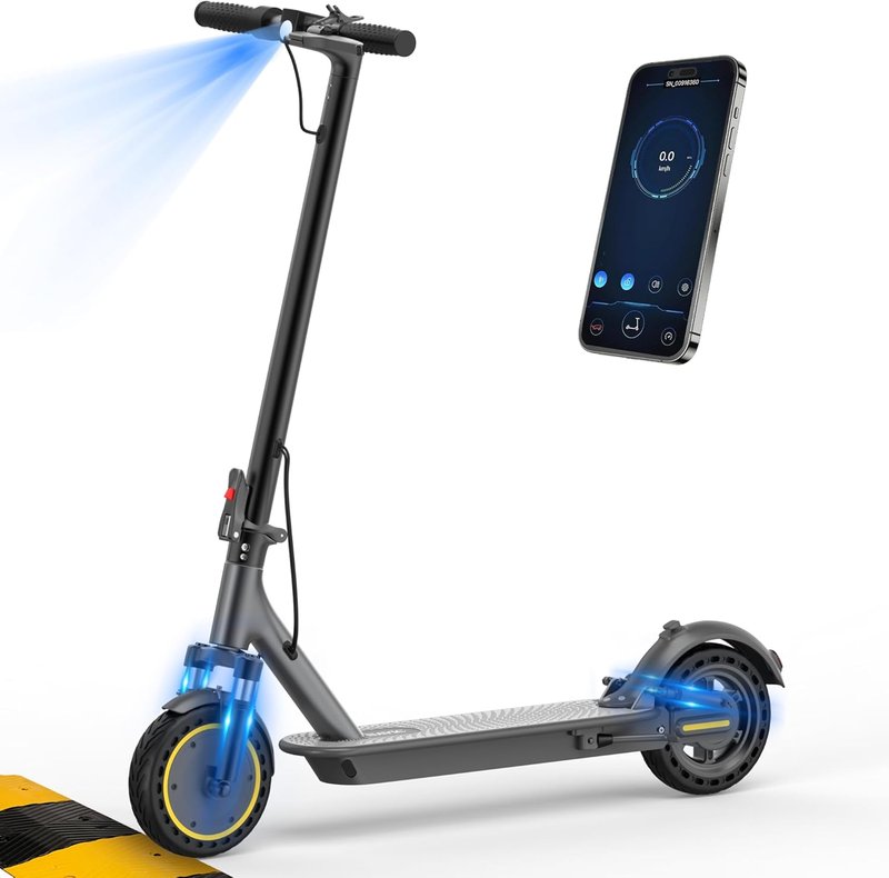 NAVIC Electric Scooter for Adults - Dual Suspension E-Scooter with 19/22 MPH Speed | 8.5”/10" Tires, APP Control