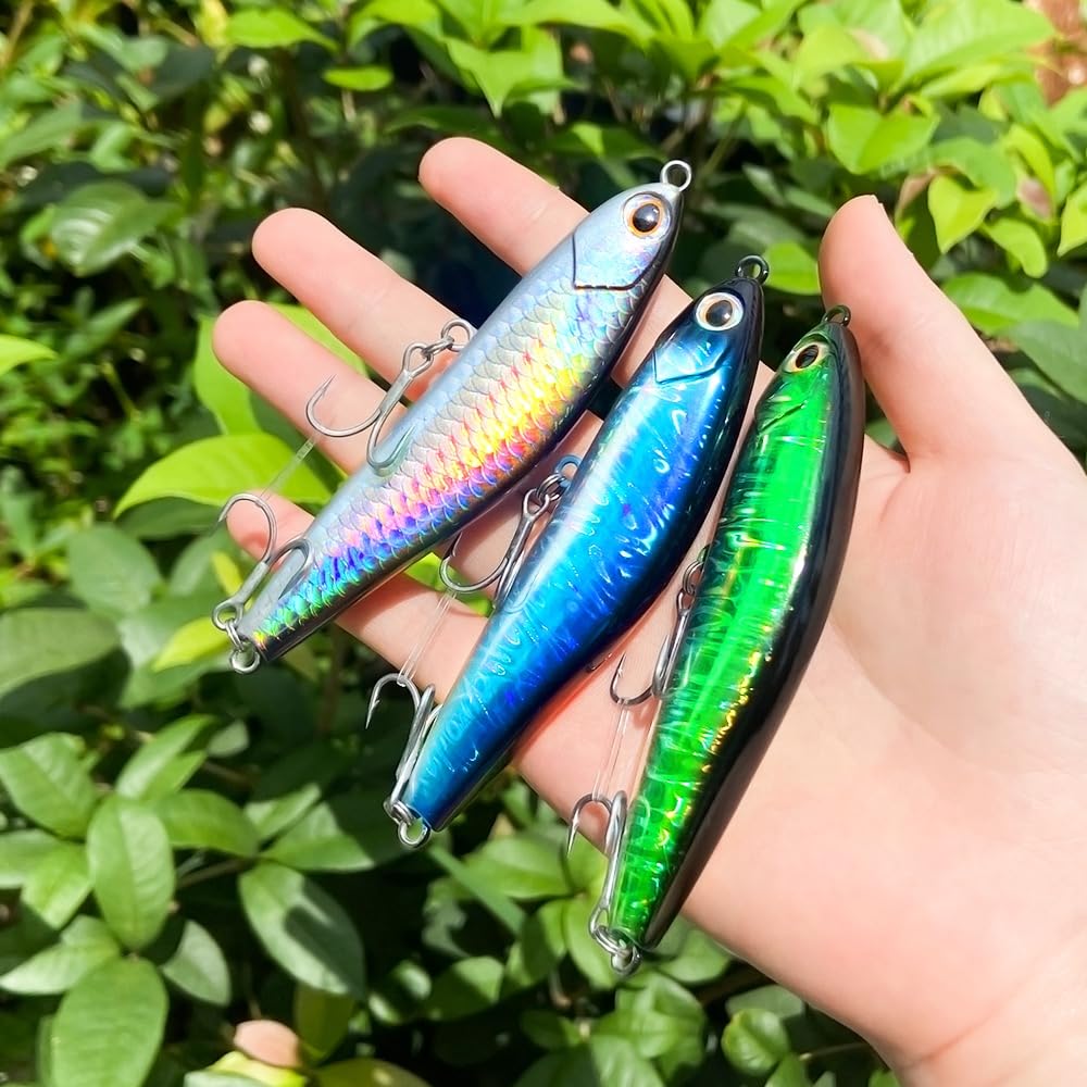GULULUT Fishing Lures for Freshwater and Saltwater, Lipless Crankbait, Lifelike and Shining Fishing Baits to Improve Fishing Efficiency, Suitable for Bass Trout Catfish Pike Walleye, Gift for Men