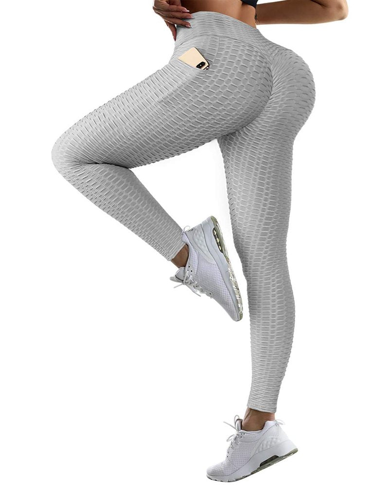 OMKAGI Workout Set for Women 2 Piece Seamless One Shoulder Sports Bra Scrunch Butt Lifting leggings Gym Outfits(S,697-Grey)