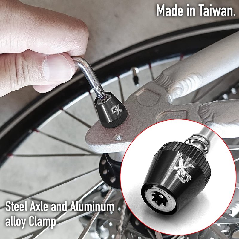 ONIPAX Anti-Theft Bicycle Locking Skewer Set with 7-Lobe Security Key, Universal Wheel Hub Skewers for Mountain and Road Bikes, Enhanced Fixed-Spring System for Easy Maintenance