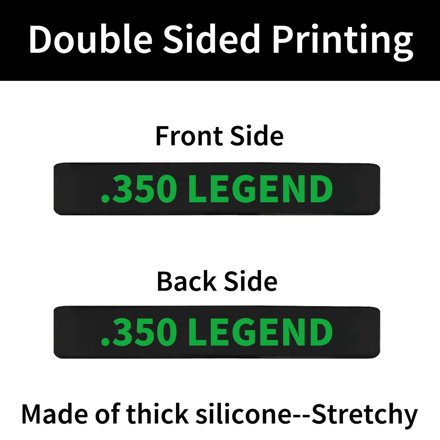 12 Pack Miaozhun .350 Legend Magazine Marking Bands 350 Legend Magazine Caliber Identification(Black-Green)