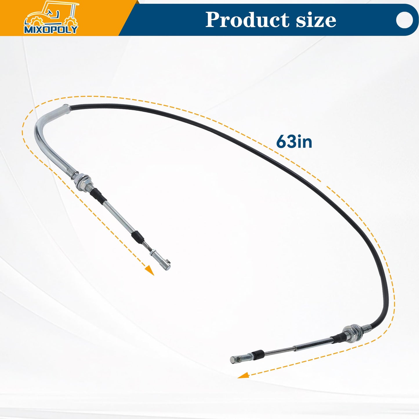 Mixopoly 63 Inch Golf Cart Transmission Shift Forward & Reverse Cable for Club Car DS 1984-1997 Gas Replace OEM 1012326 1013085 101851002 1018510-02