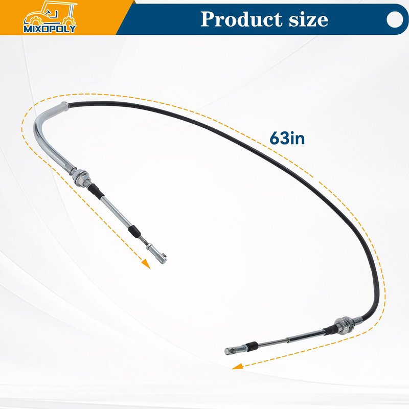 Mixopoly 63 Inch Golf Cart Transmission Shift Forward & Reverse Cable for Club Car DS 1984-1997 Gas Replace OEM 1012326 1013085 101851002 1018510-02