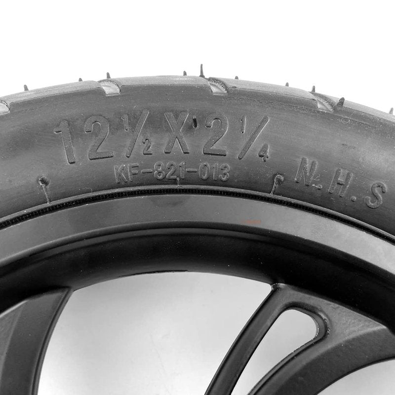 12inch Wheel With Pneumatic Tire Tube Compatible With 160mm Disc Brake 12 1/2 X 2 1/4 Black Wheel For Mini Bicycle Scooter(black with disc)