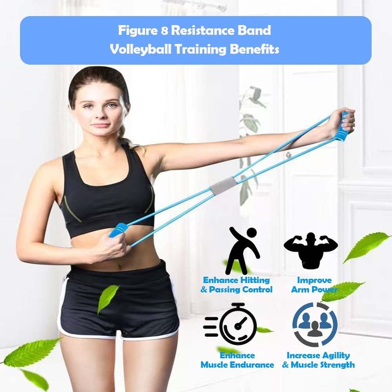 ENERACES Volleyball Passing Trainer with Resistance Bands – Volleyball Passing Bands & Arm Bands Set for Volleyball Practice, Agility, Serving, Arm Swing & Pass Training