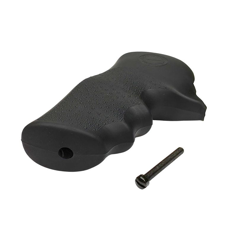Hogue OverMolded Rubber Grip for Dan Wesson Small Frame .357 (Square Tang), Black - 57000