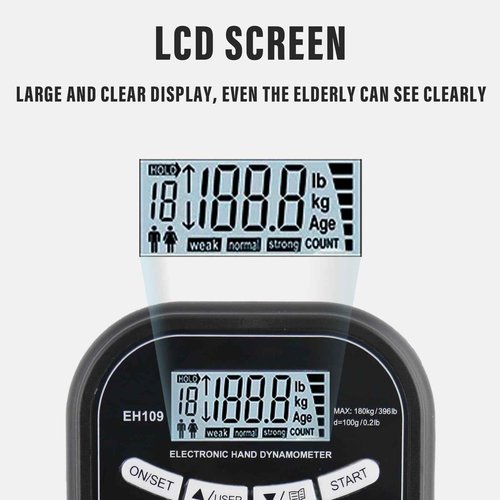 Captain Grip Strength Tester and Trainer Set – Electronic Hand Dynamometer (400lbs/180kg) & Adjustable Resistance Grip,Electronic Counting Grip