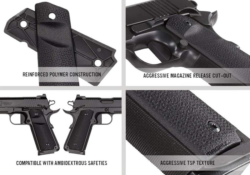 Magpul Industries MOE 1911 Grip Panels for 1911, Black, One Size