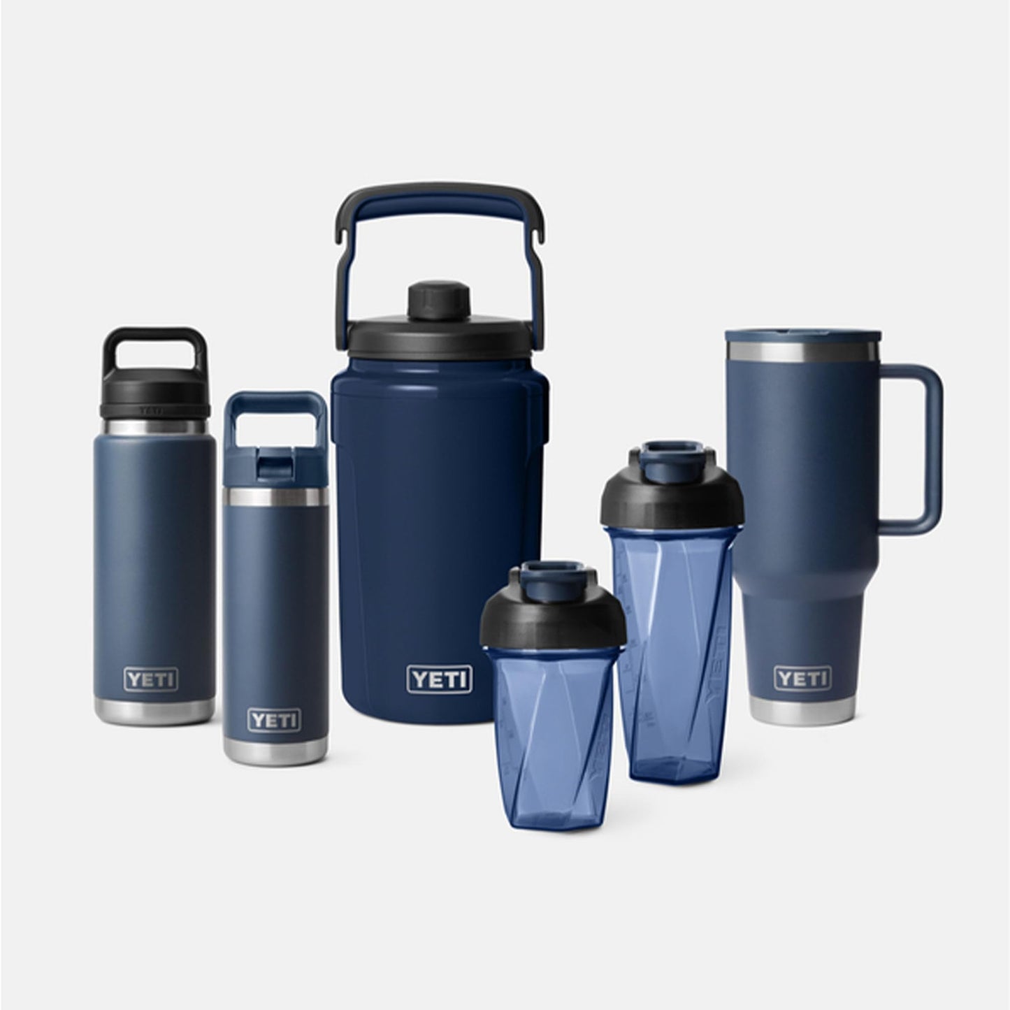 YETI Yonder Helimix Vortex Blender Shaker Bottle Holds up to 20oz | No Blending Ball or Whisk | USA Made | Portable Pre Workout Whey Protein Drink Shaker Cup | Dishwasher Safe, Navy