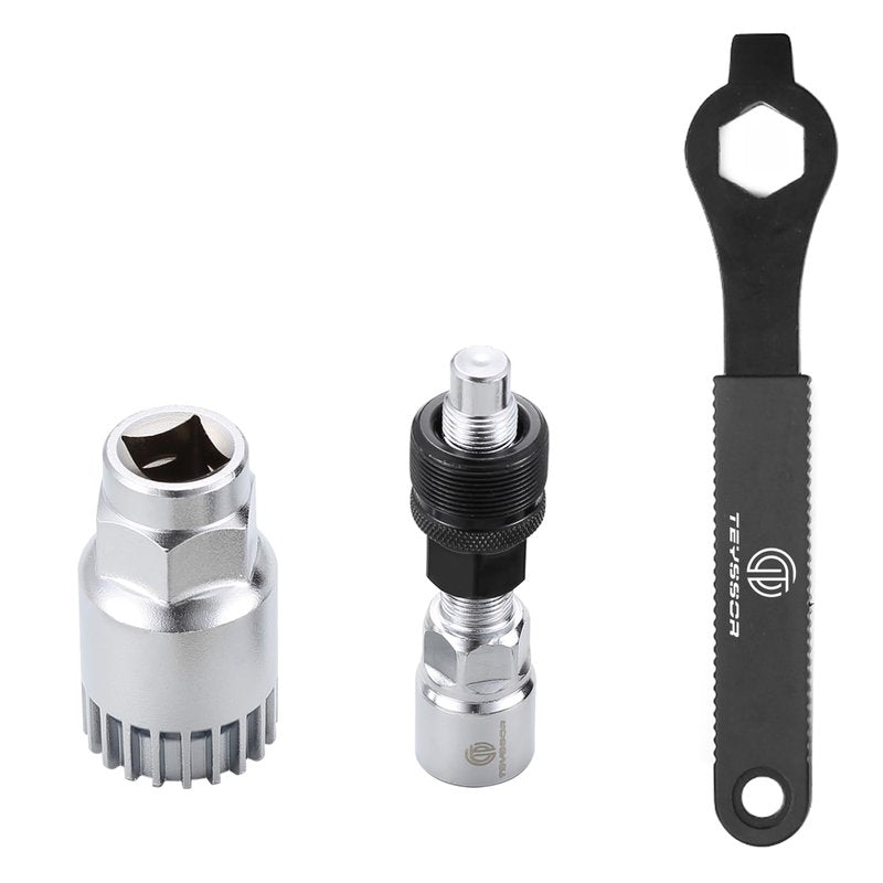 Teyssor Bike Crank Extractor and Bottom Bracket Remover with Spanner Wrench Bicycle Cycling Repair Tool Kit