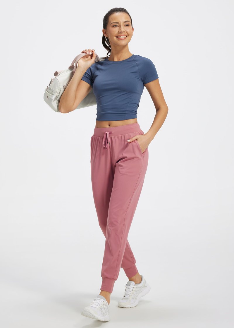 Libin Women's Joggers Pants Athletic Sweatpants with Pockets Running Tapered Casual Pants for Workout,Lounge, Mauve S