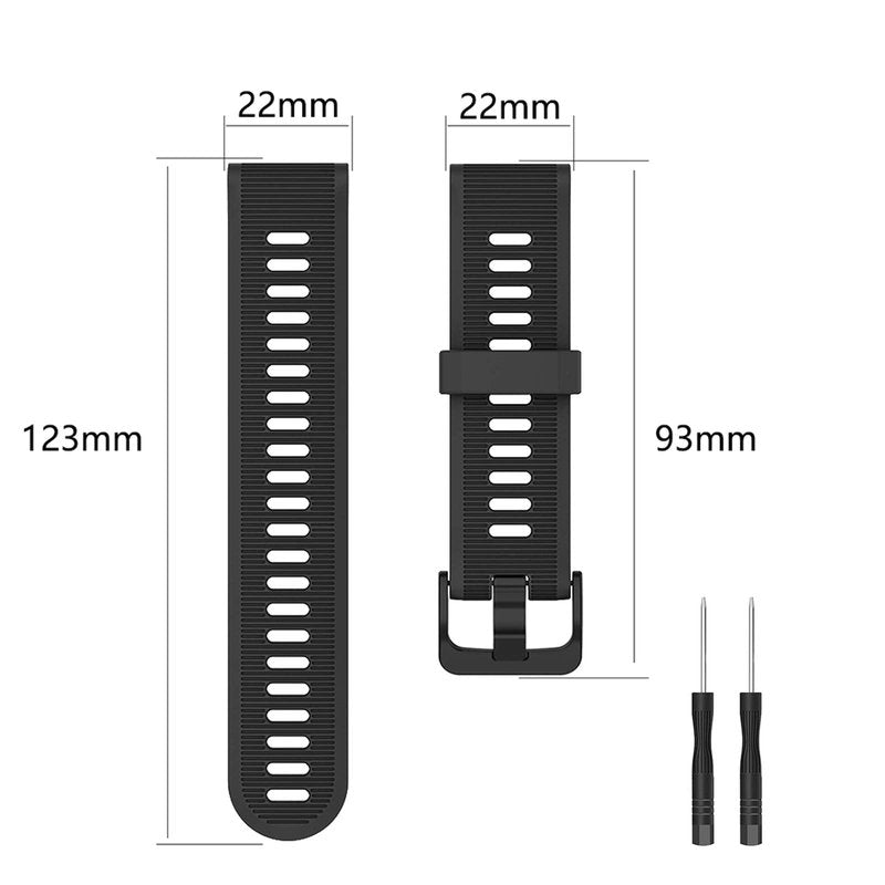 ISABAKE Watch Band for Garmin Forerunner 935/945/955/965/745, 22mm Silicone Replacement Wristband for Fenix 5 Plus/Fenix 6 Pro/Approach S60