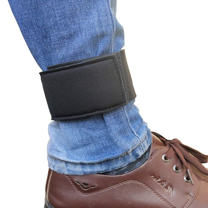 Vtete 2 Pair (4 Pcs) Ankle Pant Garters for Waders Fly Riding Fishing - Neoprene Black Pant Leg Keeper Stretchy Boot Straps
